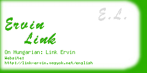 ervin link business card